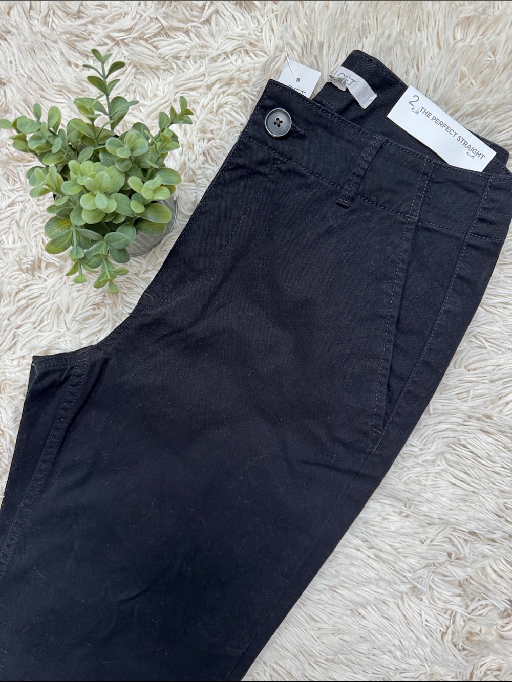 Loft The Perfect Straight Tailored Crop Pants 💗 Black - Picture 8 of 12